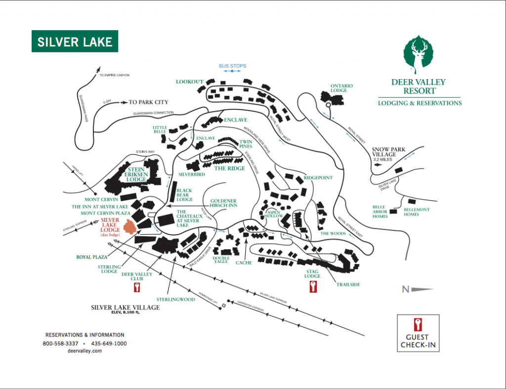 A map of Silver Lake Village at Deer Valley Resort. (Deer Valley Resort)