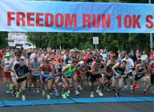 Freedom Run participants wait at the starting line of a past race. The Freedom Run is part of the annual Freedom Festival in Provo. (Jayare Roberts/Facebook)