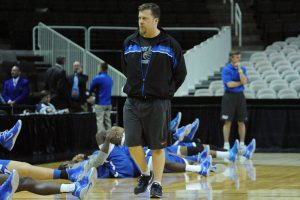 Erick Schork on the Saint Louis court in 2013. Schork is BYU basketball's new strength and conditioning coach. (Saint Louis University Athletics)