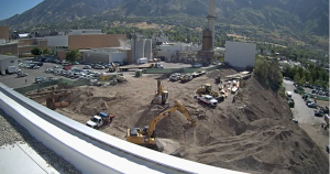 Construction of the engineering building has six live stream video cameras pointing at it. This image was captured from Construction Camera 2. (Ira A. Fulton College of Engineering and Technology)