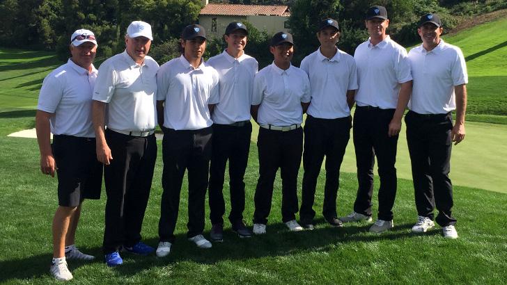 The BYU men's golf team poses for a picture during the invitational. The Cougars finished sixth. (BYU Photo)