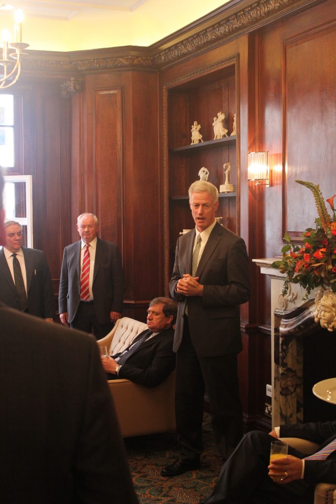 President Kevin J. Worthen visited the BYU London Centre after it was remodeled and formally opened in June 2014. (Lynn Elliott)