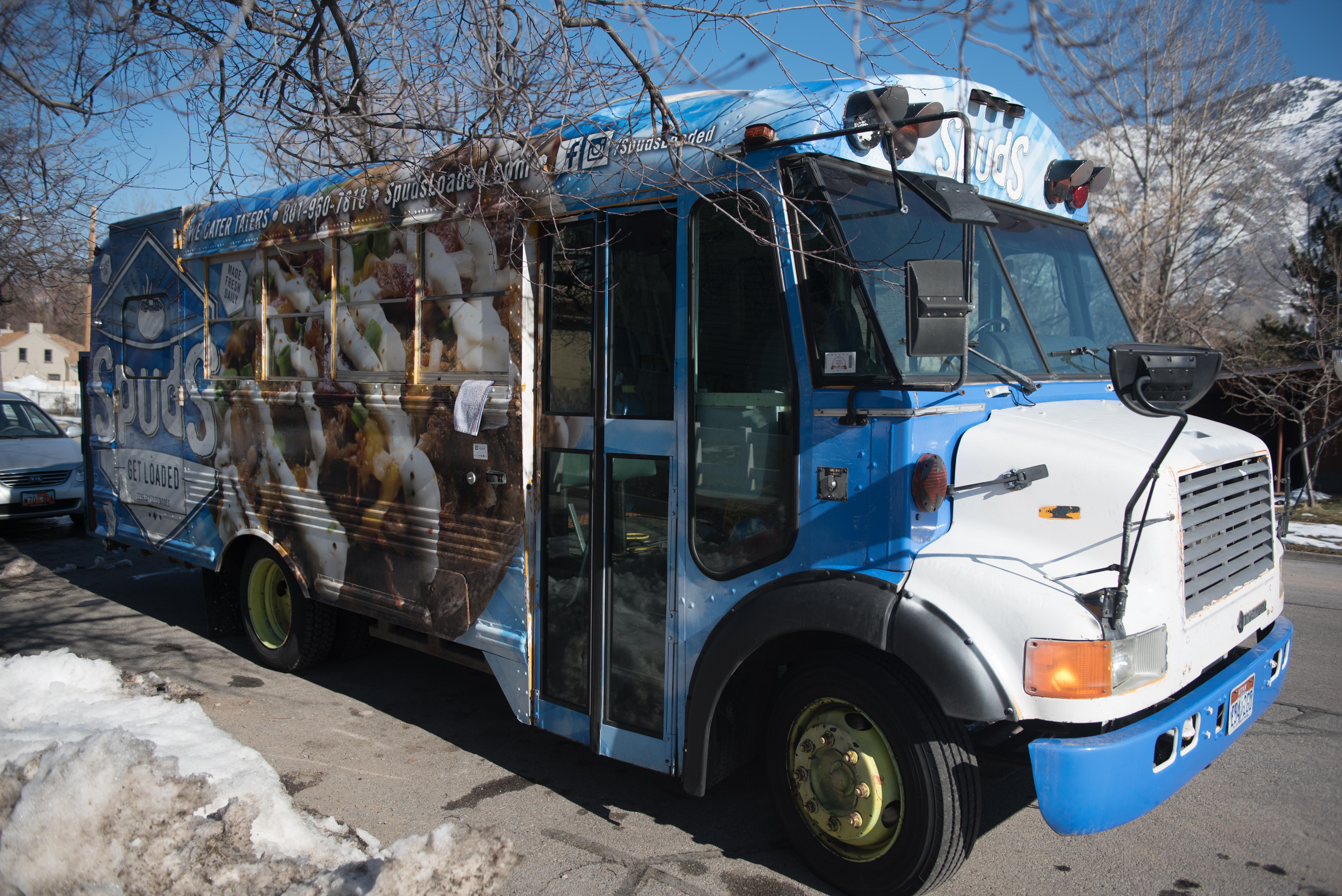 Spuds owner Gary Kinross sold potatoes out of a school-bus-turned-foodtruck before opening his own restaurant.