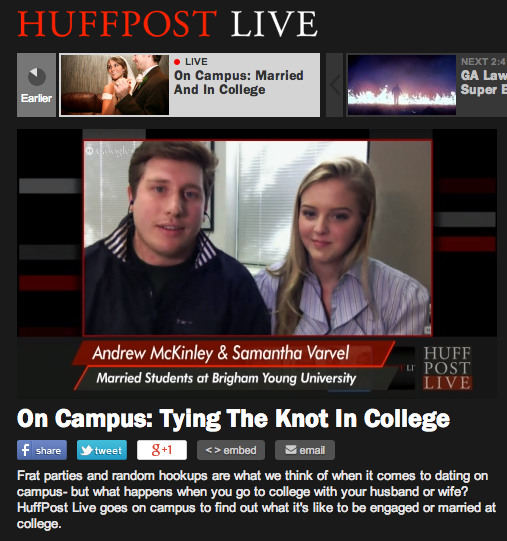 Byu Married Couple Interviews With Huffington Post About Being Married
