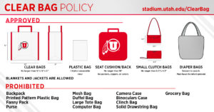 policy clear bag lavell edwards stadium byu universe