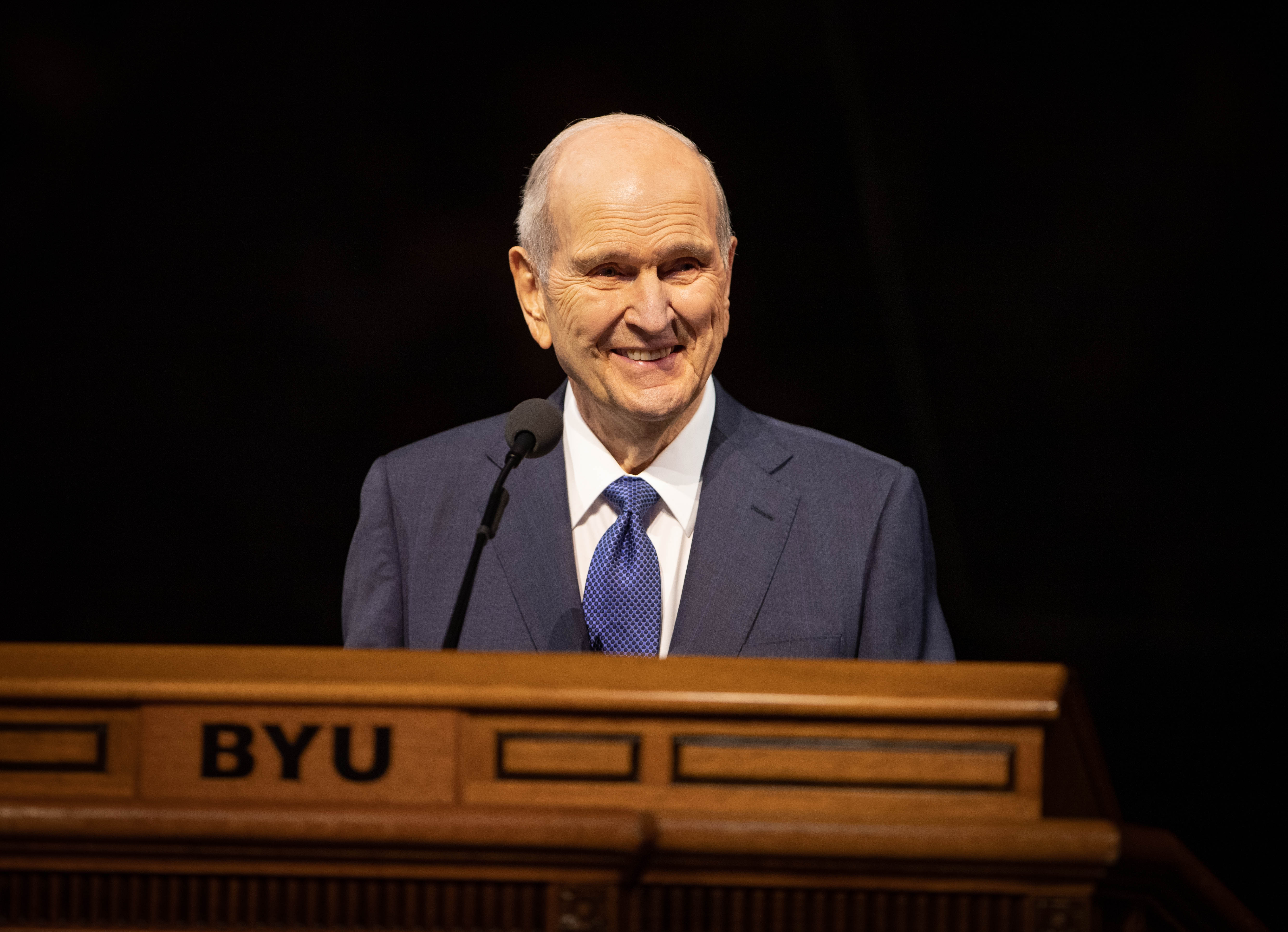 President Russell M. Nelson speaks at BYU about God's love and laws