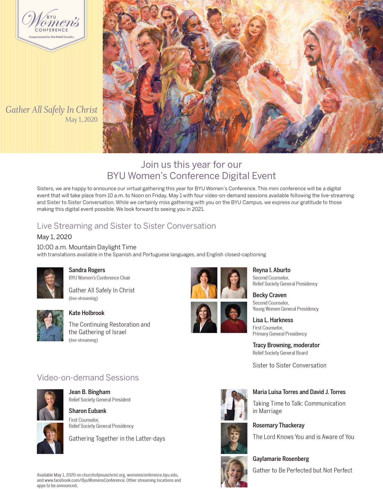 Byu Womens Conference To Be Streamed Online The Daily Universe 