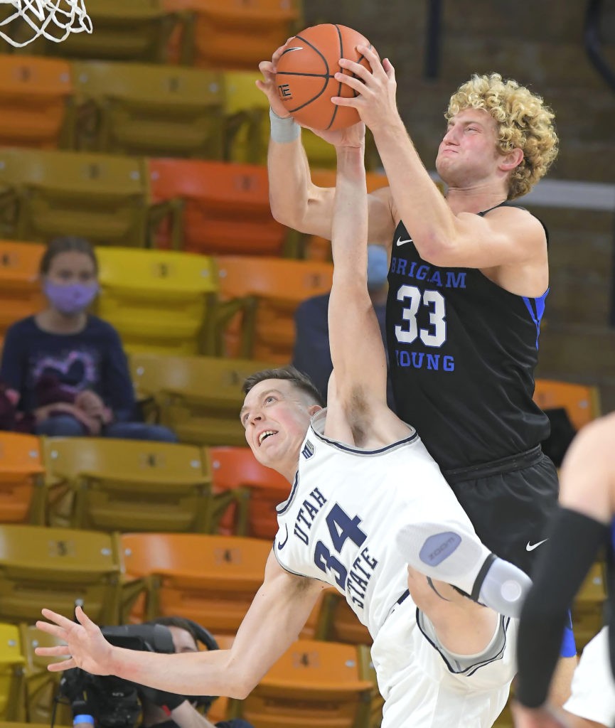 BYU Men's Basketball wins close one in Logan The Daily Universe