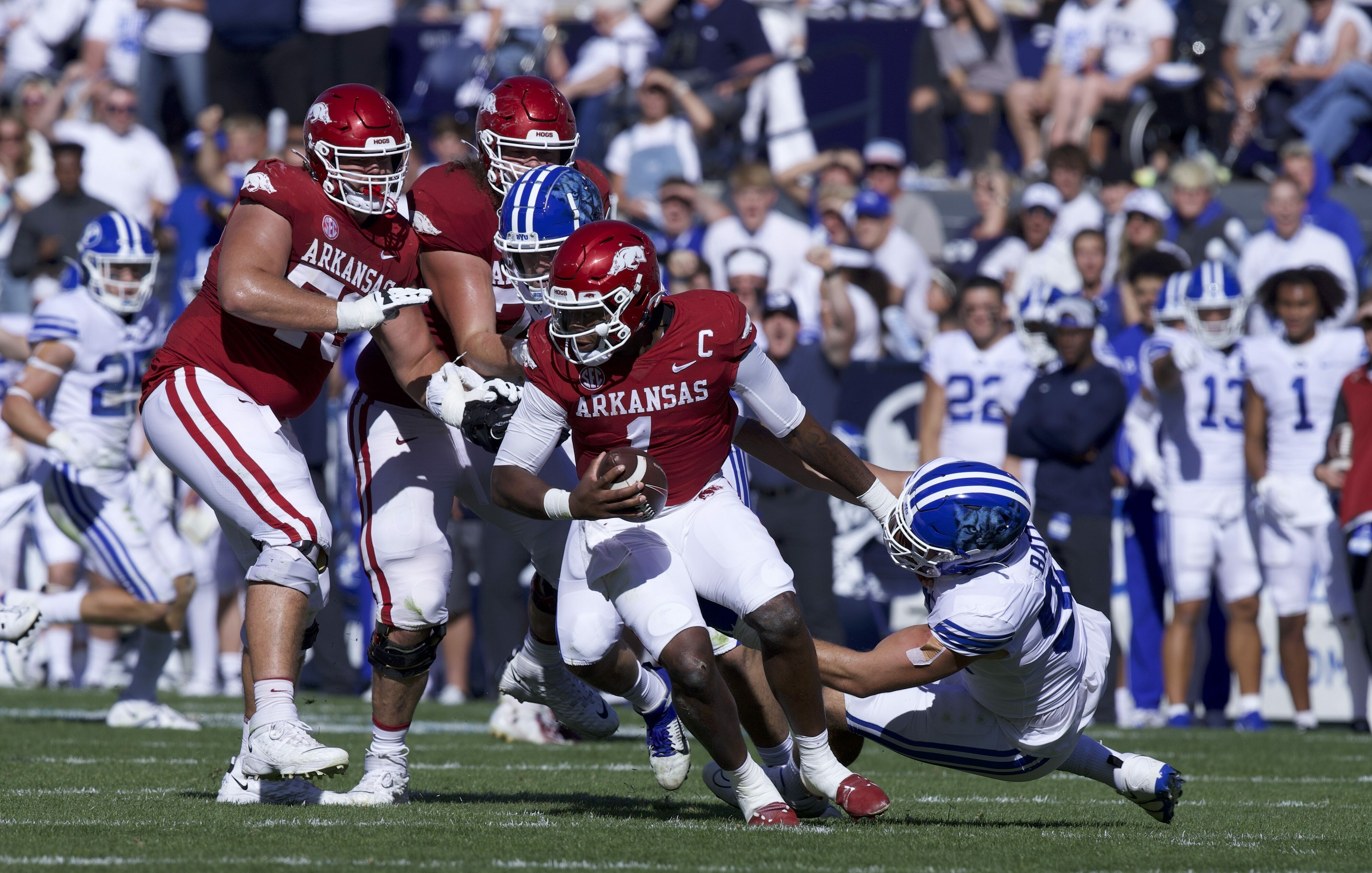 Cougar defense collapses as Arkansas stomps BYU 5235 The Daily Universe