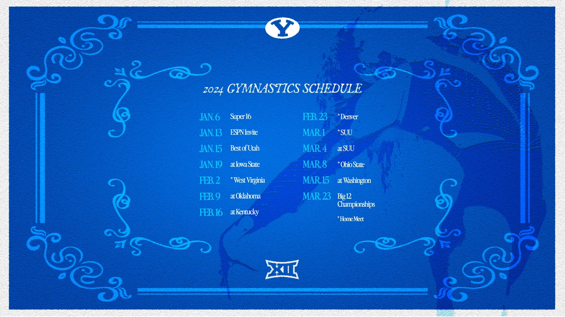 BYU gymnastics releases schedule for 2024 season The Daily Universe