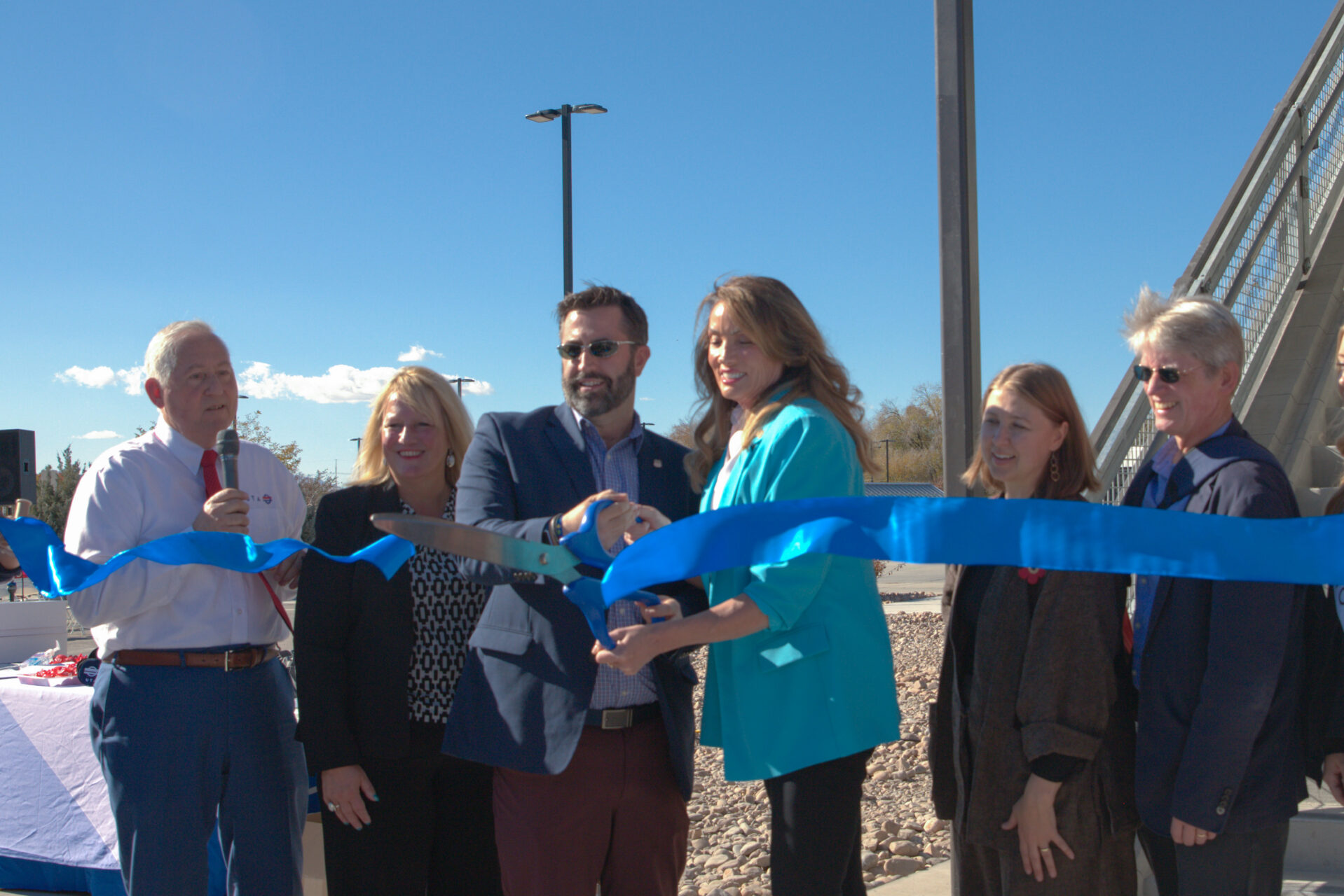 Utah Transit Authority celebrates new overhead pedestrian bridge at Provo  Central Station - The Daily Universe