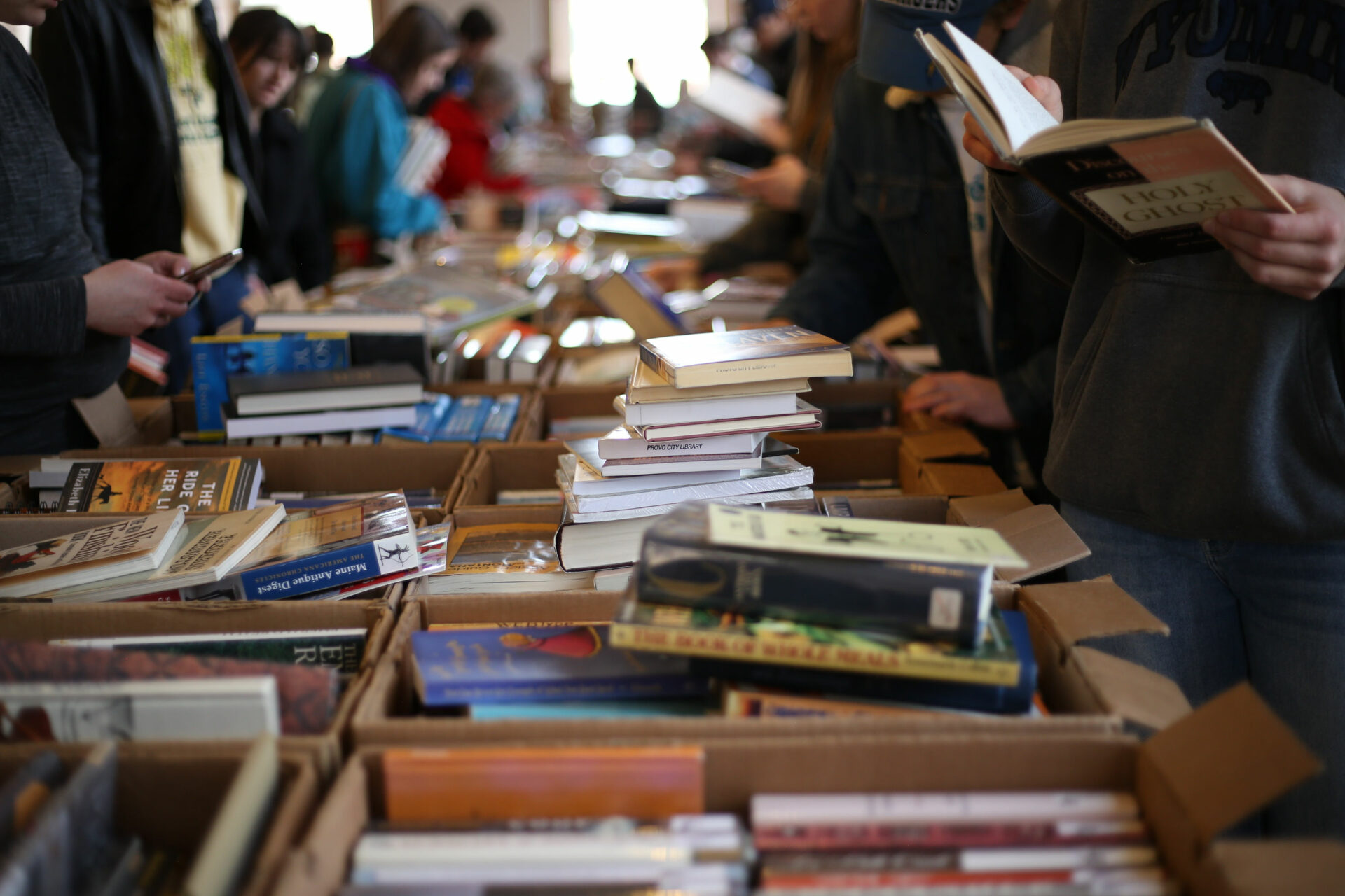Provo City Library sells books for $1 at Ballroom Book Sale - The Daily ...