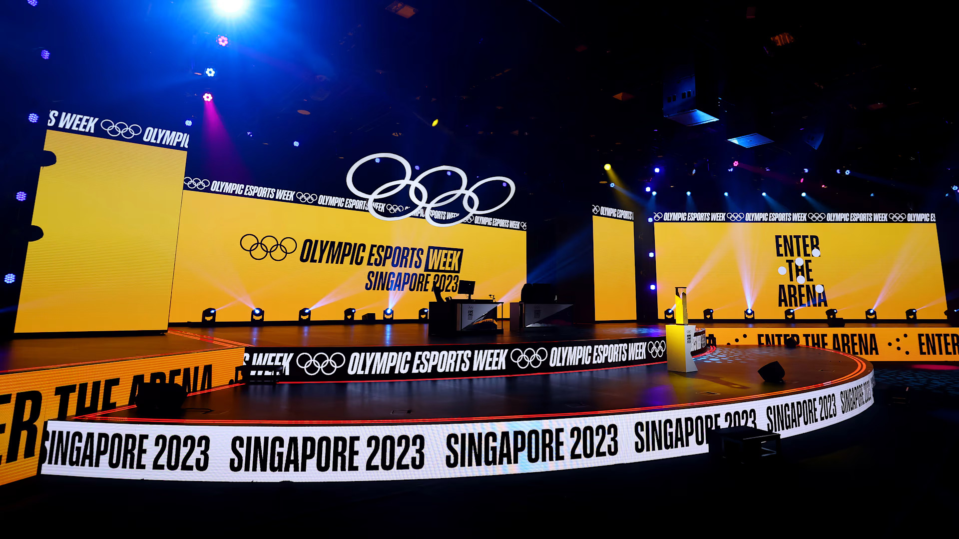 A stadium in Singapore during the Singapore Esports Olympic Week